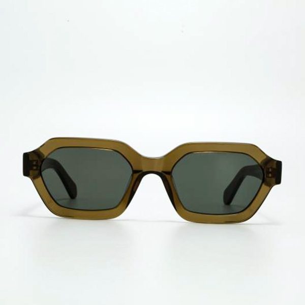 Hexagonal shape acetate sunglasses for women & men - Image 2
